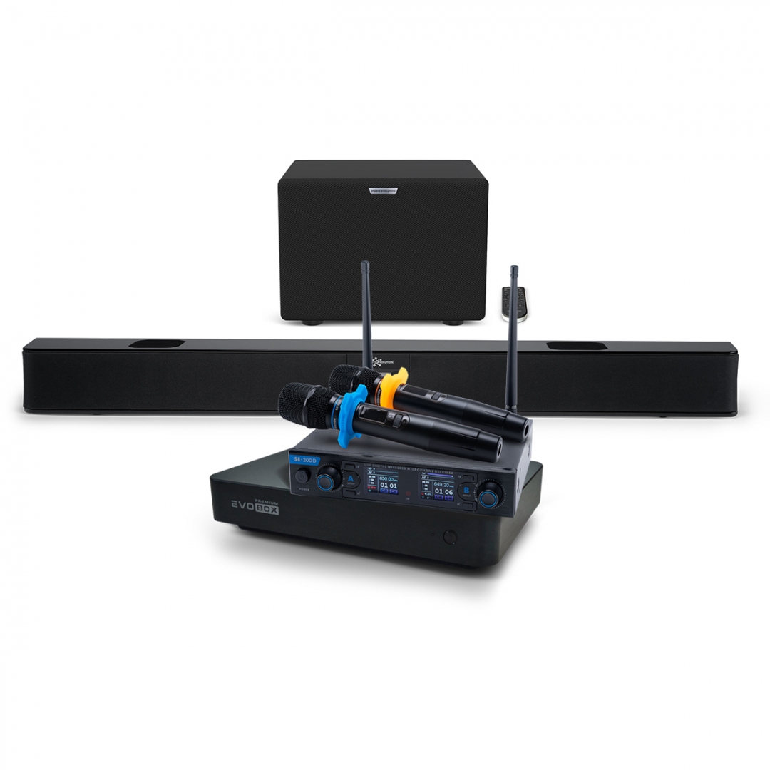 Hi-End караоке-система EVOBOX Premium + EvoSoundBar (саундбар с караоке) в Новосибирске