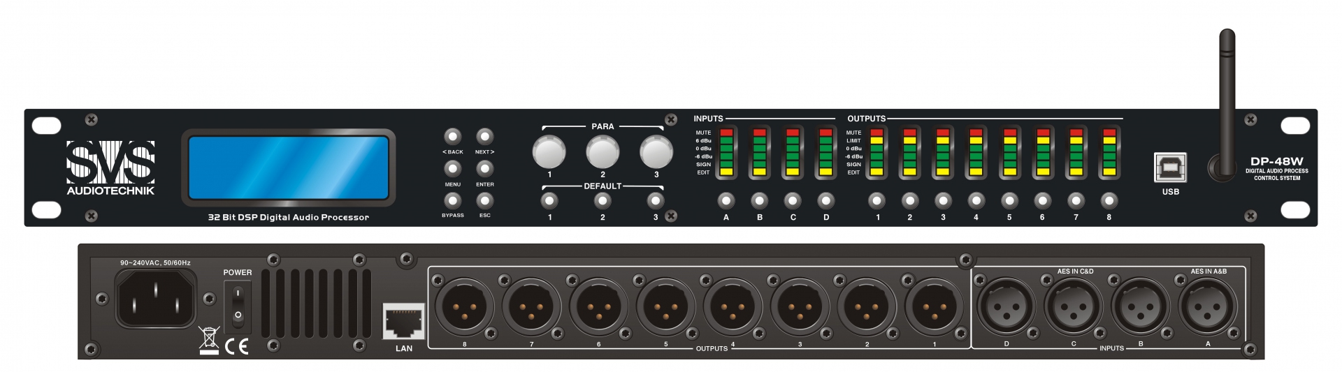SVS Audiotechnik DP-48W Цифровой процессор: 4 входа 8 выходов в Новосибирске