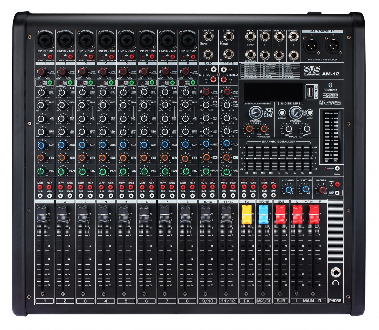 SVS Audiotechnik mixers AM-12 Микшерный пульт аналоговый, 12-канальный в Новосибирске