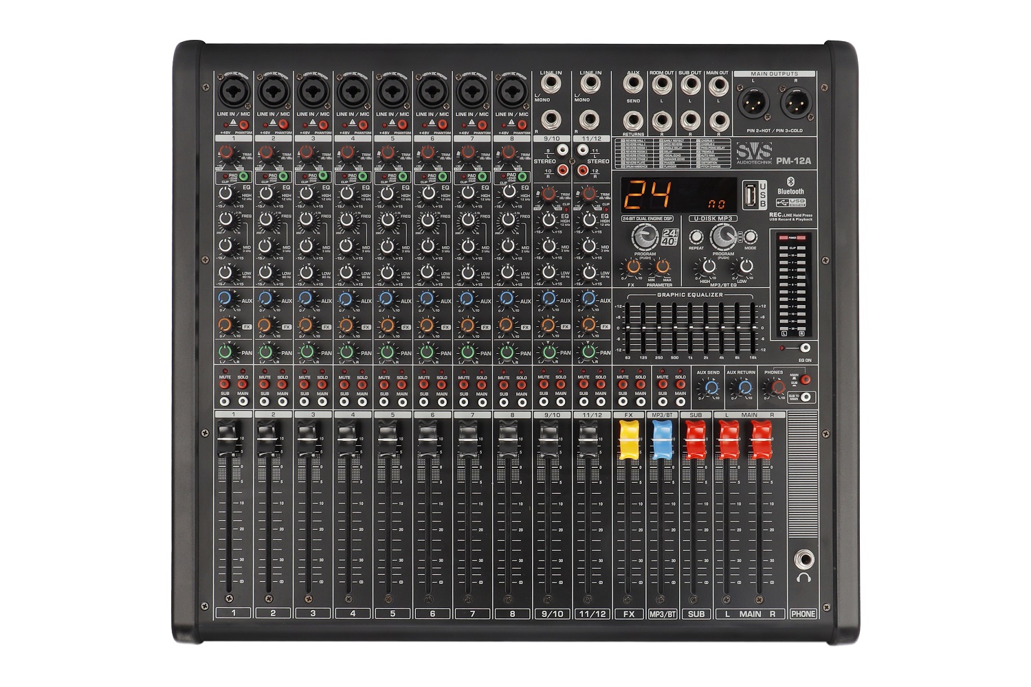 SVS Audiotechnik mixers PM-12A Активный аналоговый микшерный пульт, 12-канальный в Новосибирске